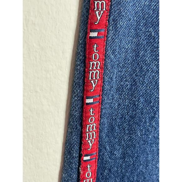 VTG Tommy Hilfinger Women's 70's Chic Logo Sides High Rise Boot Cut Blue Jeans 5 - Picture 10 of 16